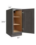 Salem Dark Grey 15" Full Height Door Base Cabinet