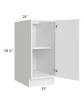 Venetian White Gloss 15" Full Height Door Base Cabinet