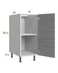 Euro Grey 15" Full Height Door Base Cabinet