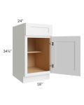 Stratton White Shaker 18" Base Cabinet