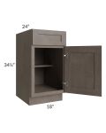 Natural Grey Shaker 18" Base Cabinet