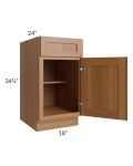 Artisan Walnut Shaker 18" Base Cabinet