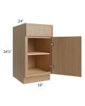 Township Rift Oak 18" Full Height Door Base Cabinet