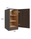 Tuscan Kona Brown 18" Full Height Door Base Cabinet