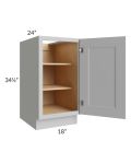 Tuscan Painted Grey 18" Full Height Door Base Cabinet