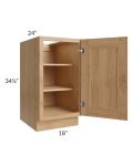 Tuscan Timber 18" Full Height Door Base Cabinet