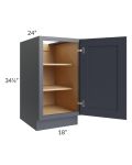 Midtown Indigo Shaker 18" Full Height Door Base Cabinet