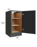 Midtown Black Shaker 18" Full Height Door Base Cabinet