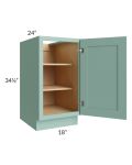 Midtown Mint Green Shaker 18" Full Height Door Base Cabinet