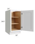Gramercy White 18" Full Height Door Base Cabinet