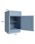 Sky Blue Shaker 21" Base Cabinet