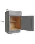 Stratton Dark Grey Shaker 21" Base Cabinet 