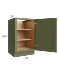 Midtown Hunter Green Shaker 21" Full Height Door Base Cabinet