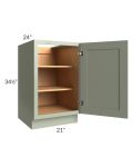 Midtown Pistachio Green Shaker 21" Full Height Door Base Cabinet