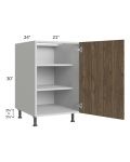 Milan Pecan 21" Full Height Door Base Cabinet