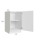 Venetian White Gloss 21" Full Height Door Base Cabinet