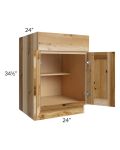 Prairie Shaker 24" Base Cabinet 