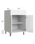 Milan White Gloss 24" Base Cabinet