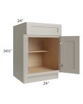 Stratton Light Grey Shaker 24" Base Cabinet