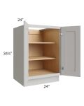 Midtown Light Grey Shaker 24" Full Height Door Base Cabinet