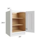 Salem White 24" Full Height Door Base Cabinet