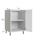 Euro Gloss White 24" Full Height Door Base Cabinet