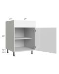 Milan White Gloss 24" Base Cabinet (1 door)