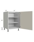 Milan Beige Matte 24" Full Height Door Base Cabinet (1 door)