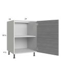 Euro Grey 24" Full Height Door Base Cabinet with 1 door
