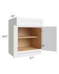 Brighton White Shaker 27" Base Cabinet