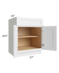 Vail White Shaker 27" Base Cabinet