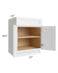 Asheville White Shaker 27" Base Cabinet