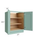 Midtown Mint Green Shaker 27" Full Height Door Base Cabinet