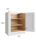 Gramercy White 27" Full Height Door Base Cabinet