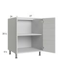 Euro White Grain 27" Full Height Door Base Cabinet