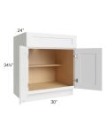 Stratton White Shaker 30" Base Cabinet