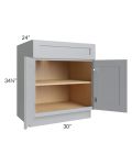 Asheville Grey Shaker 30" Full Height Door Base Cabinet