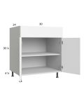Euro Gloss White 30" Base Cabinet