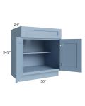 Sky Blue Shaker 30" Base Cabinet