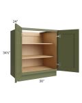 Midtown Hunter Green Shaker 30" Full Height Door Base Cabinet