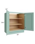 Midtown Mint Green Shaker 30" Full Height Door Base Cabinet