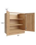 Midtown Timber Shaker 30" Full Height Door Base Cabinet