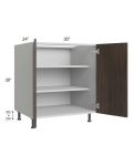 Milan Cafe 30" Full Height Door Base Cabinet