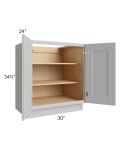 Imperial Painted Grey 30" Full Height Door Base Cabinet