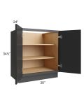 Vienna Black 30" Full Height Door Base Cabinet