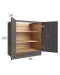 Salem Dark Grey 30" Full Height Door Base Cabinet