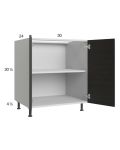Euro Cafe 30" Full Height Door Base Cabinet