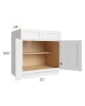 Stratton White Shaker 33" Base Cabinet