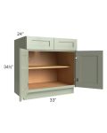 Midtown Pistachio Green Shaker 33" Base Cabinet
