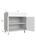 Euro Gloss White 33" Base Cabinet